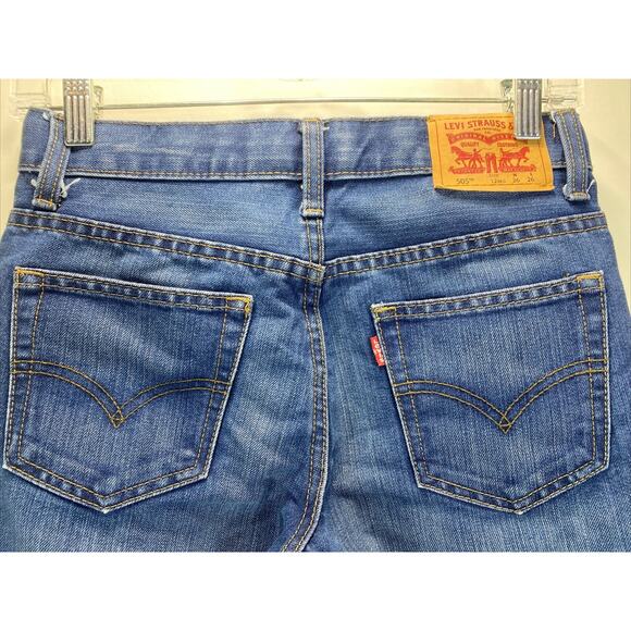 Levi's 505 Straight Leg Red Tab Blue Denim Jeans Boy's (26x26) Size 12 Reg - Picture 2 of 9
